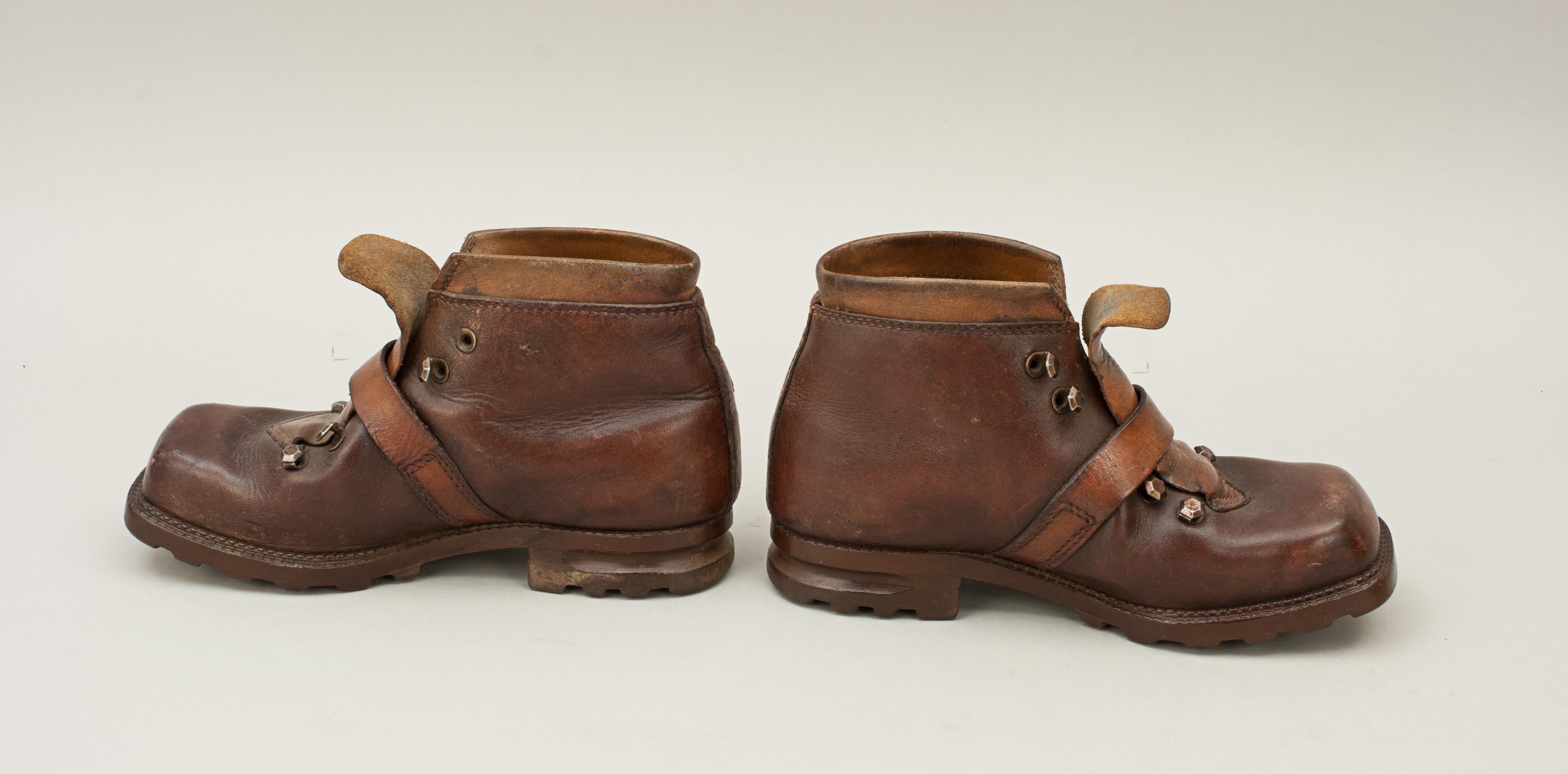 leather ski boots