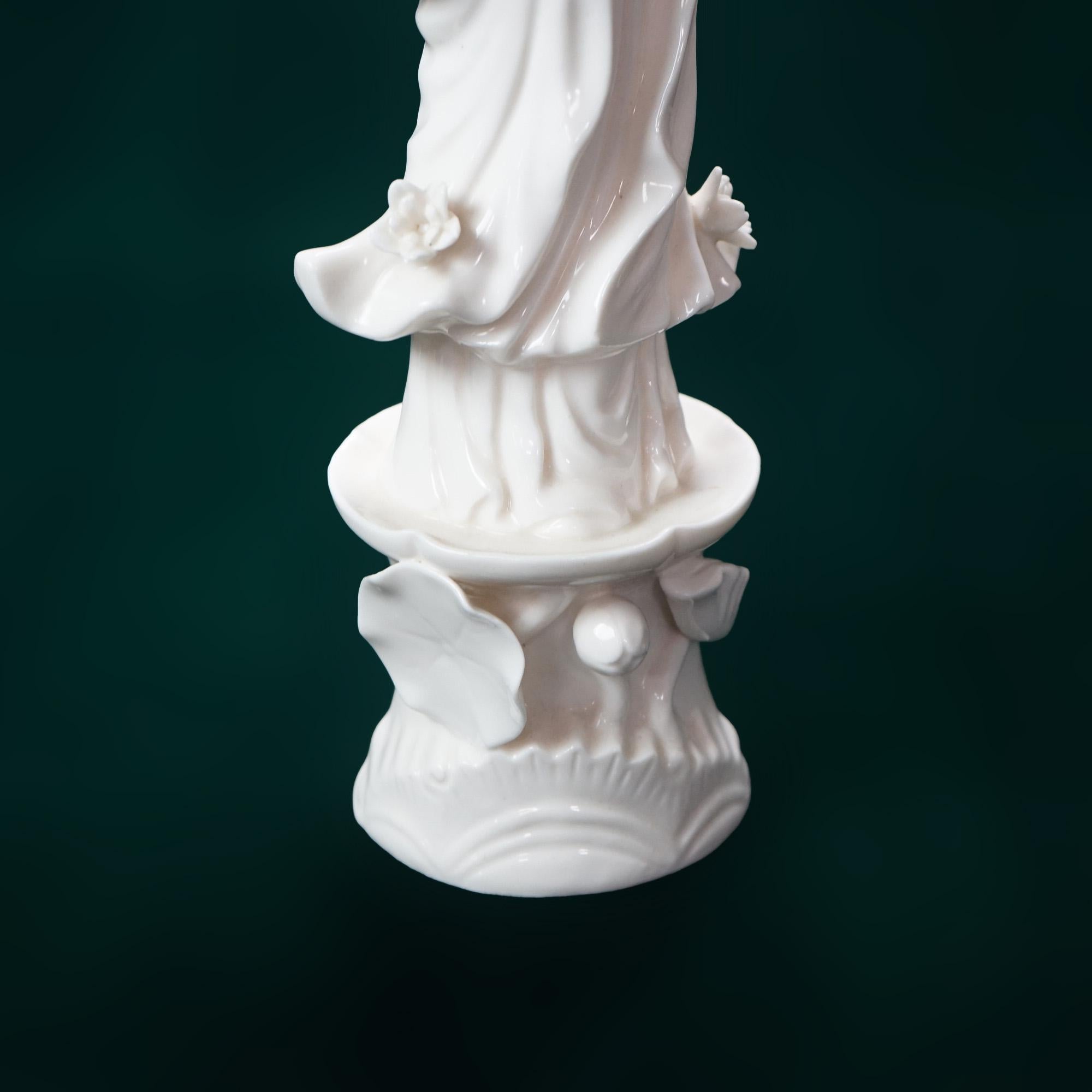 Pair of Vintage Chinese Blanc De Chine Porcelain Shiva Figures C1930 6