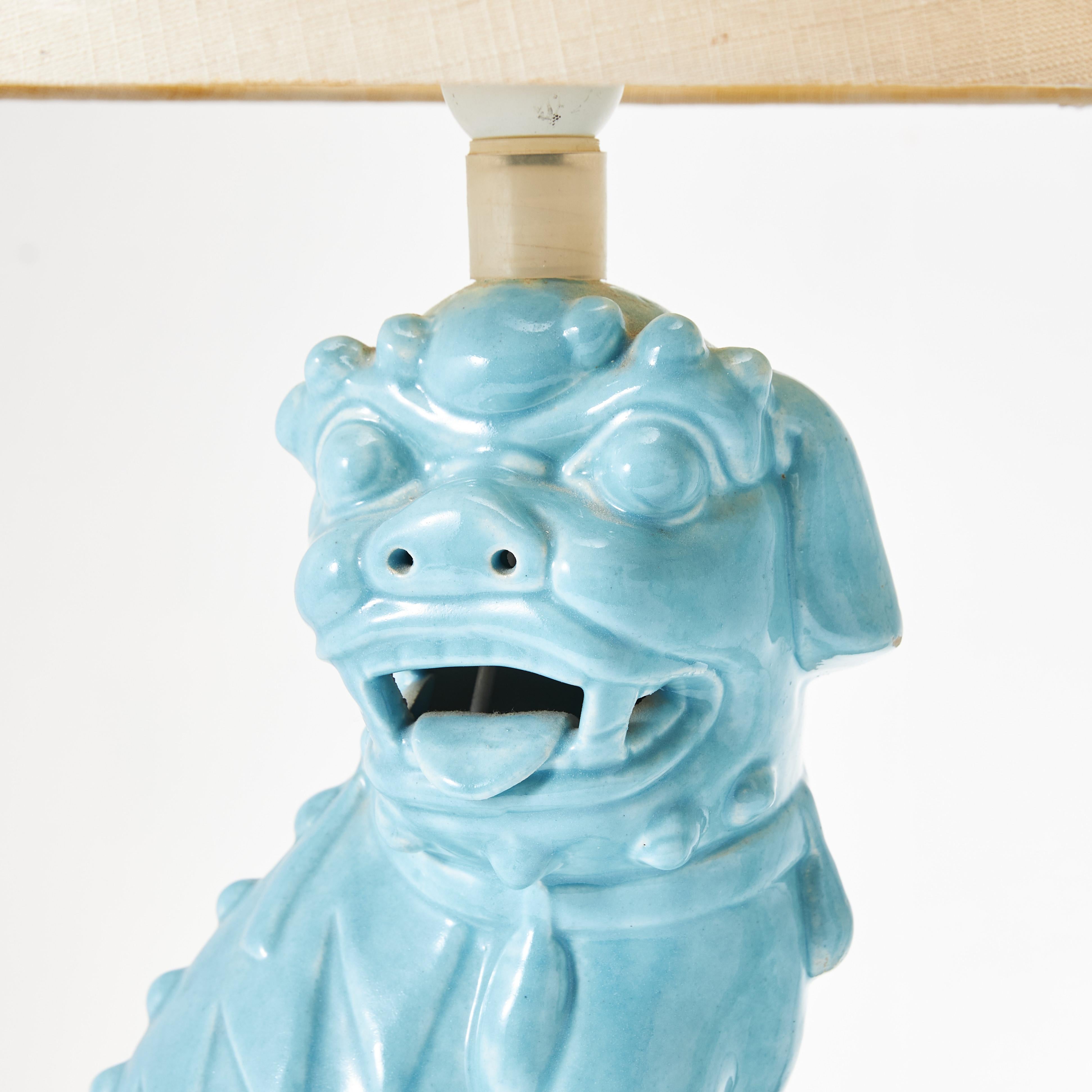 Spanish Pair of Vintage Chinese Fu Dog Lamp William 