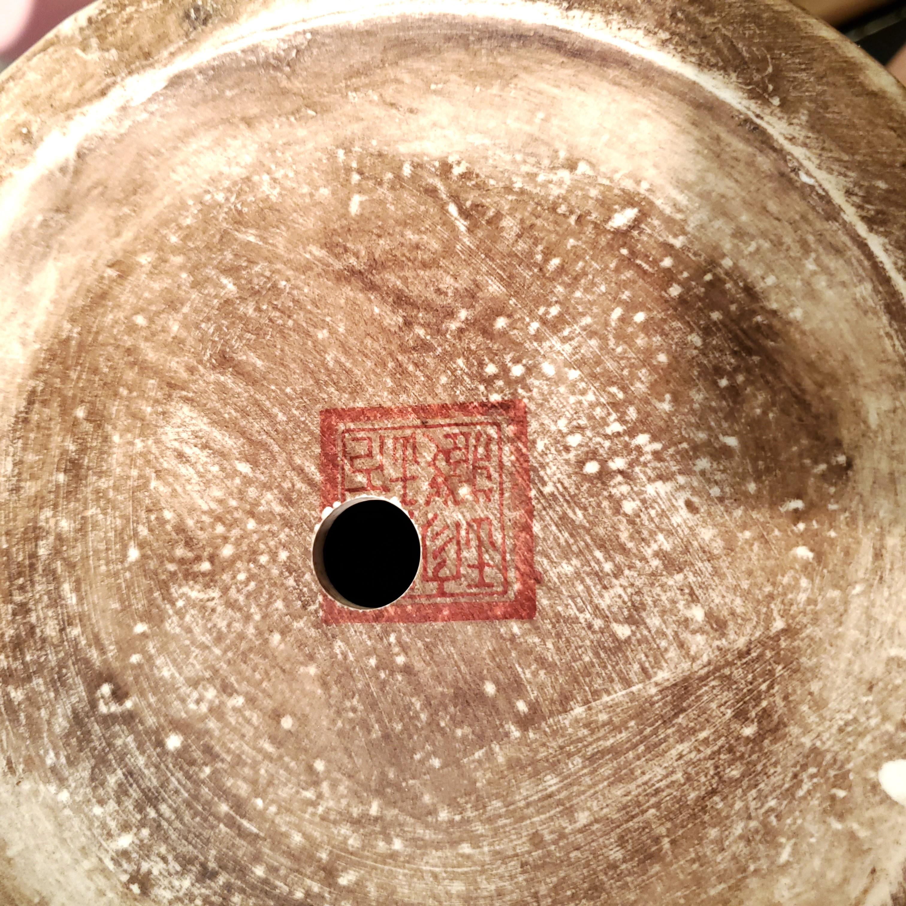 Paire de lampes de table vintage à balustre en porcelaine chinoise avec abat-jour en lin et soie en vente 6