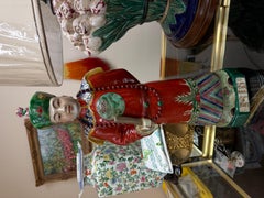 Pair of Vintage Chinese Porcelain Figures Qing Dynasty Emperors