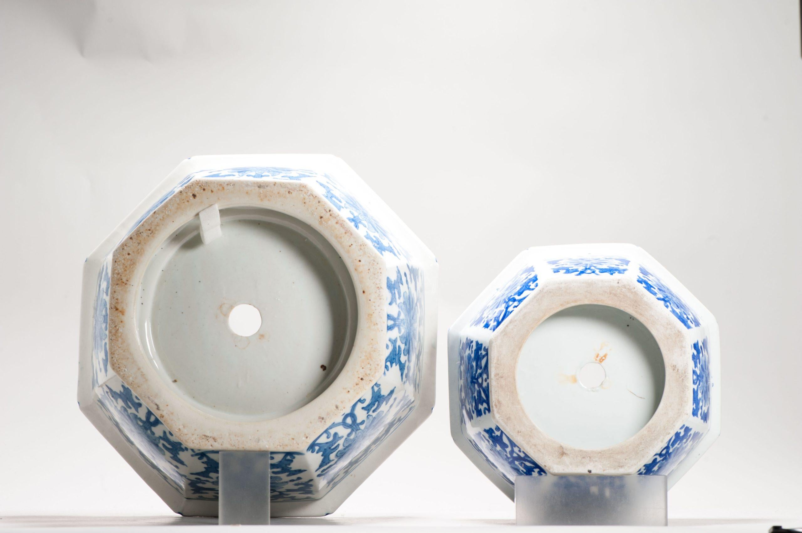 20th Century Pair of Vintage Chinese Porcelain PROC Jardiniere China Flower Pots, 20C For Sale