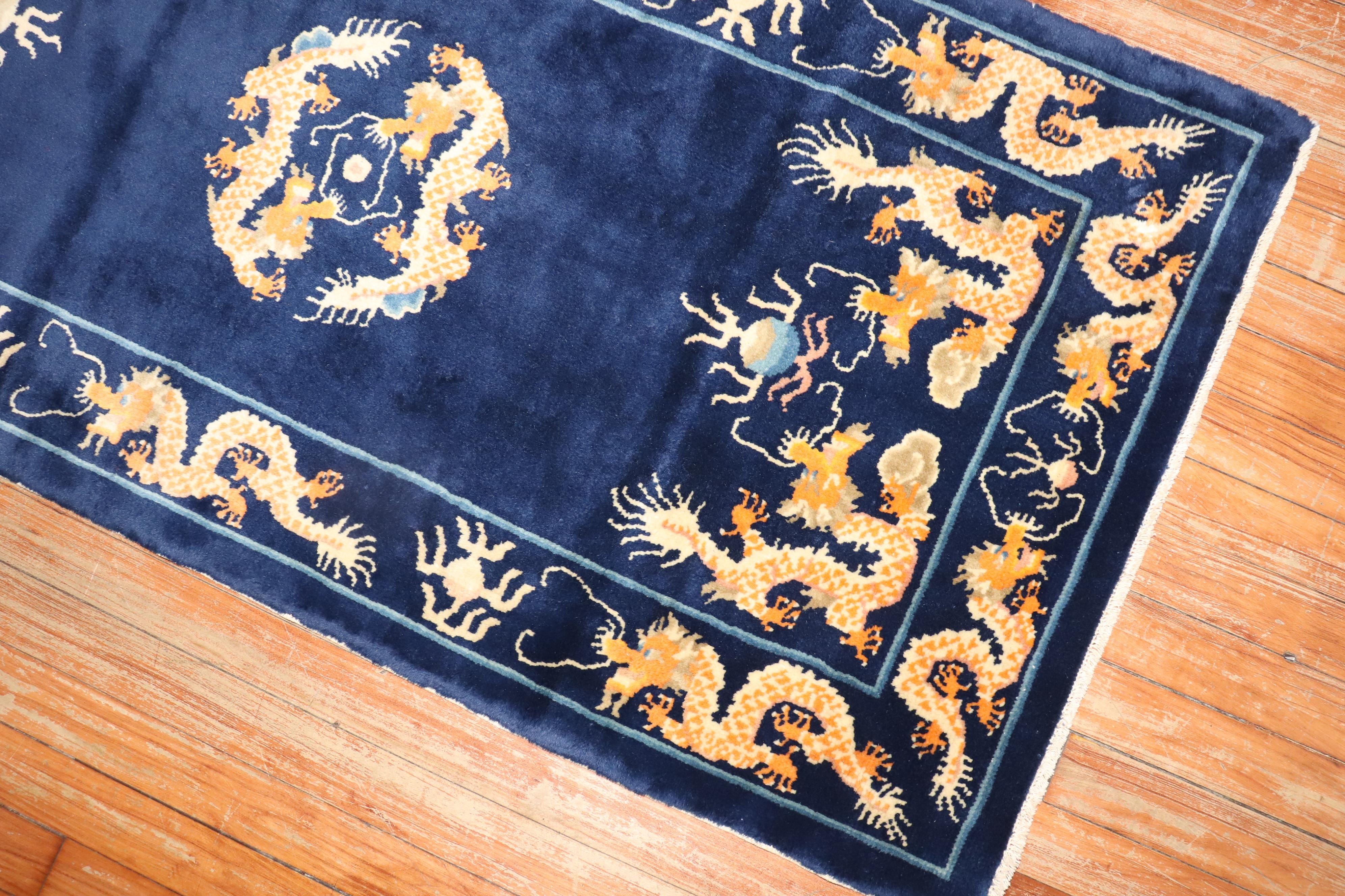 Pair of Vintage Chinese Rugs For Sale 3