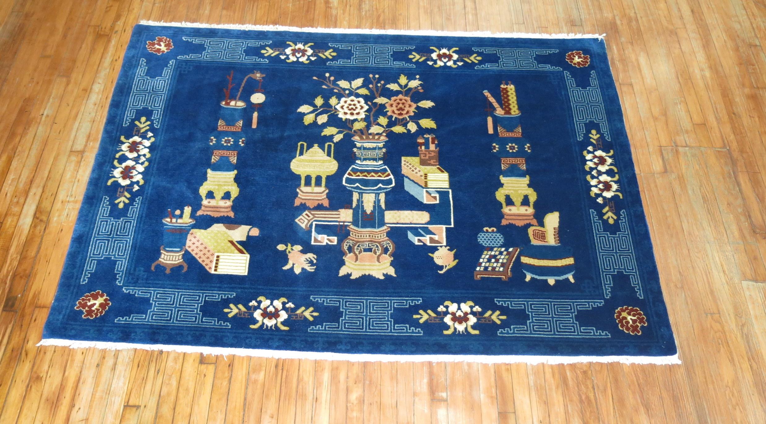 Pair of Vintage Chinese Rugs For Sale 7