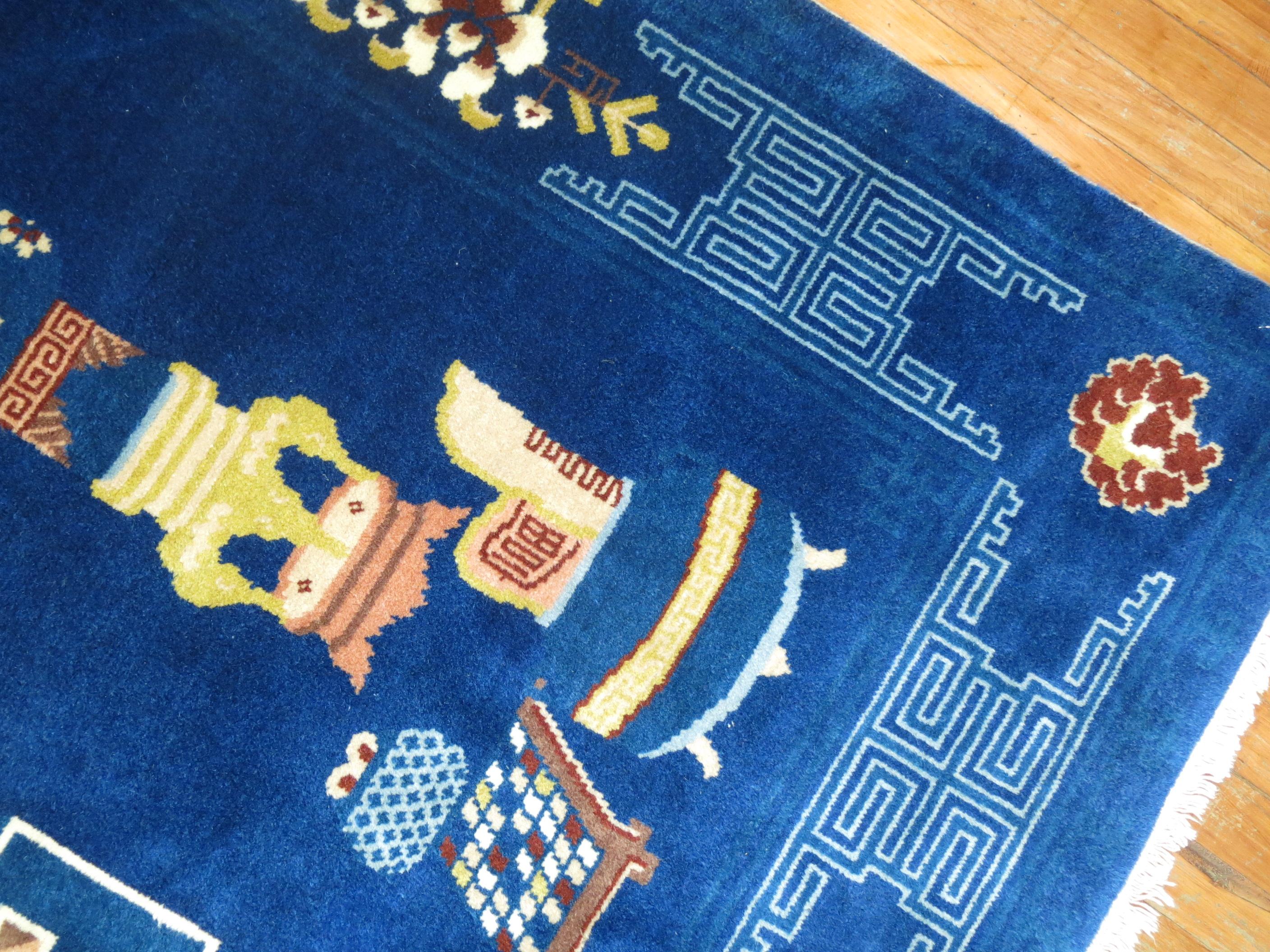 Paar chinesische Vintage-Teppiche (Chinoiserie) im Angebot