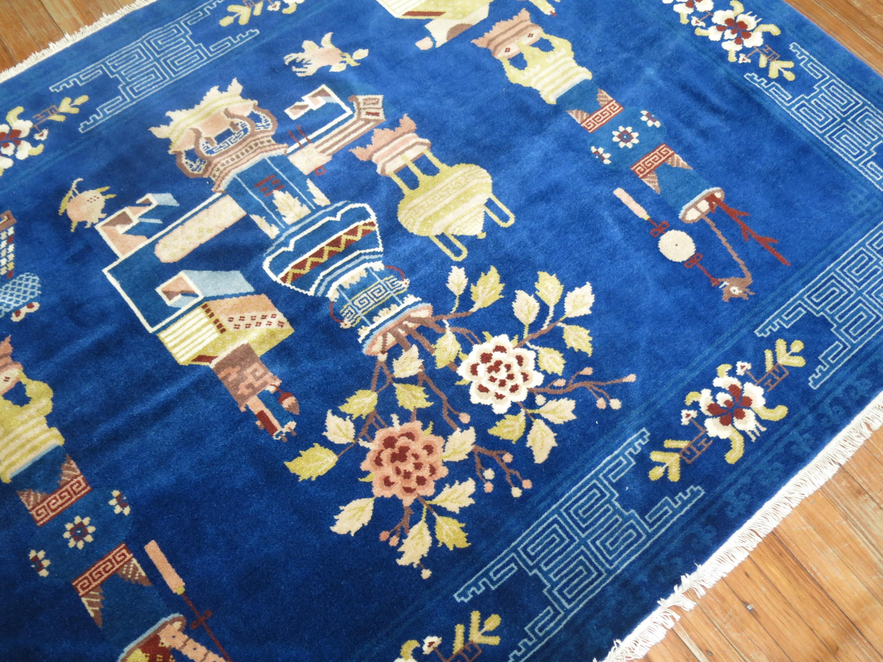 Pair of Vintage Chinese Rugs In Good Condition For Sale In New York, NY