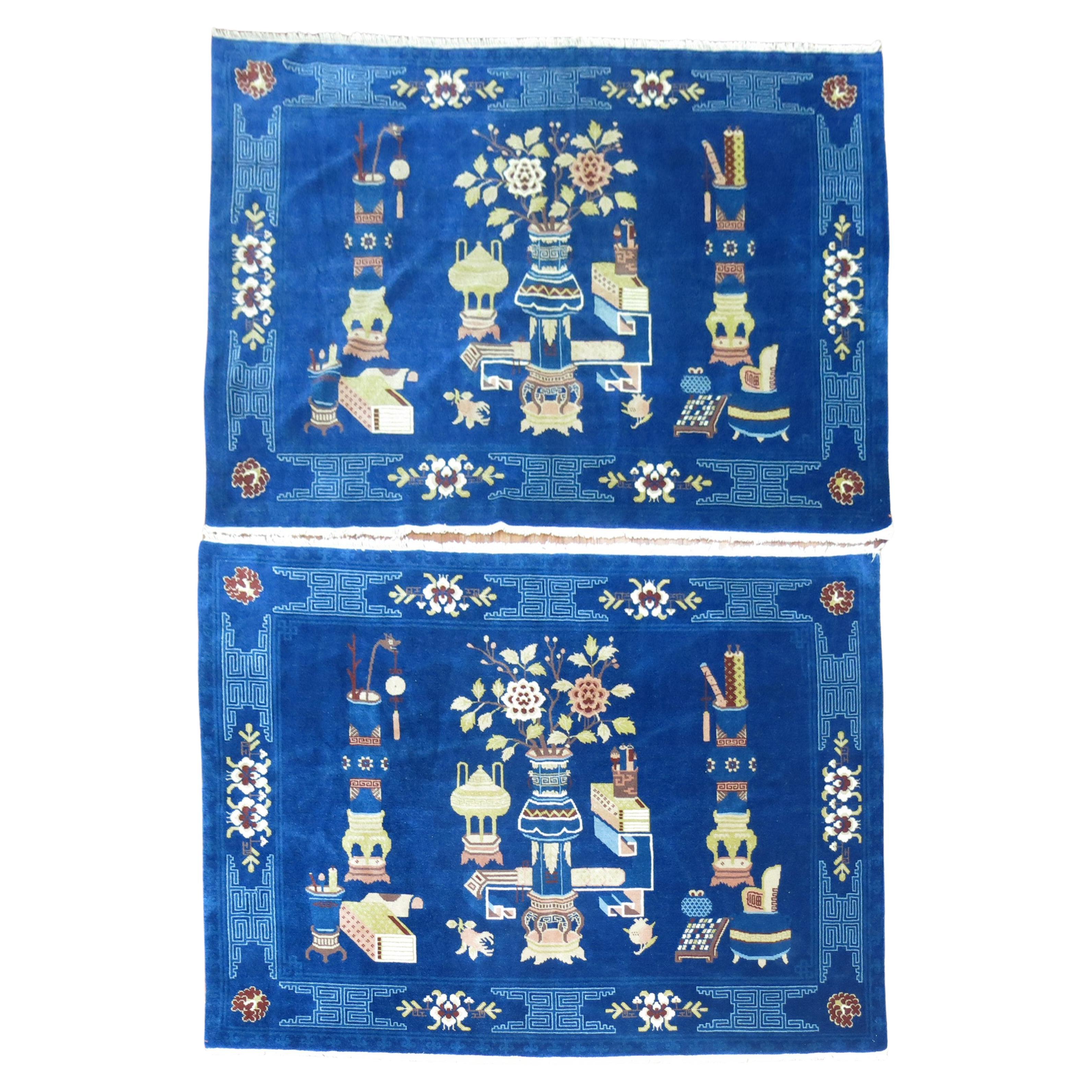 Paire de tapis chinois vintage