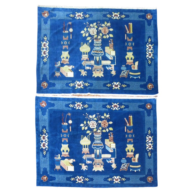 Pair of Vintage Chinese Rugs For Sale at 1stDibs