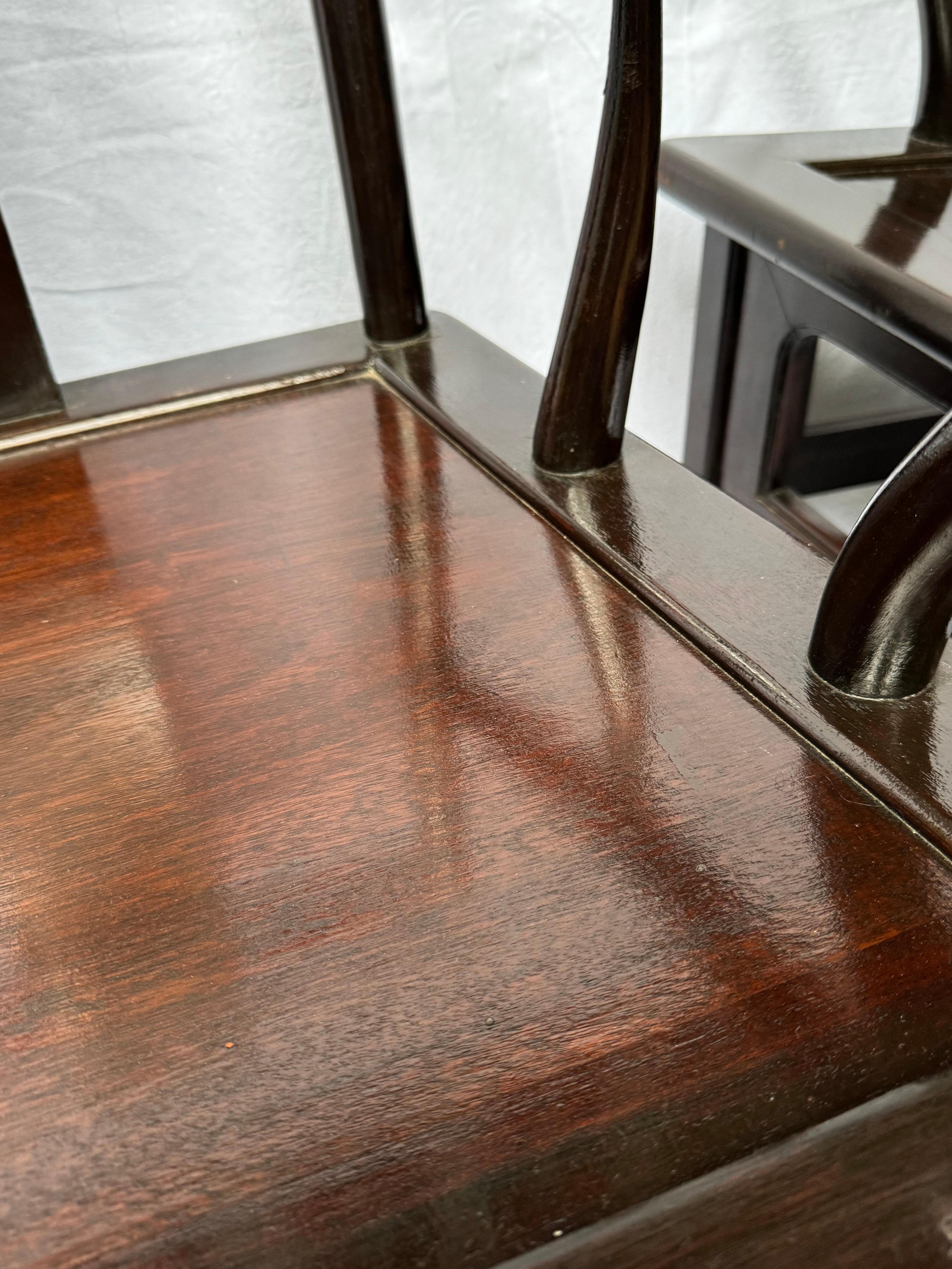 Fine XX secolo Coppia di poltrone vintage in stile cinese in vendita