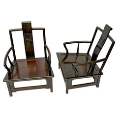 Pareja de sillones vintage de estilo chino