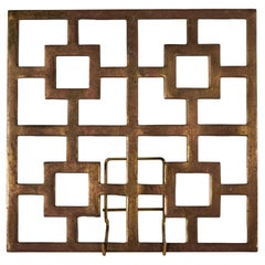 Pair of Vintage Chinoiserie Brass Trivets Neiman Marcus