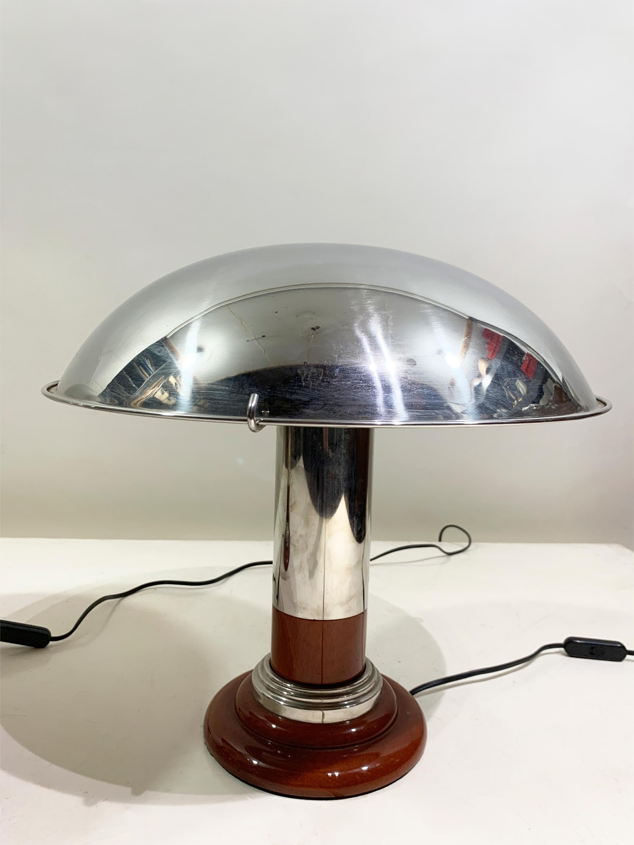 Art Deco Pair of Vintage Chrome 