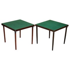 Pair of Vintage circa 1920's Vono Folding Bridge Games Card Travelling Tables