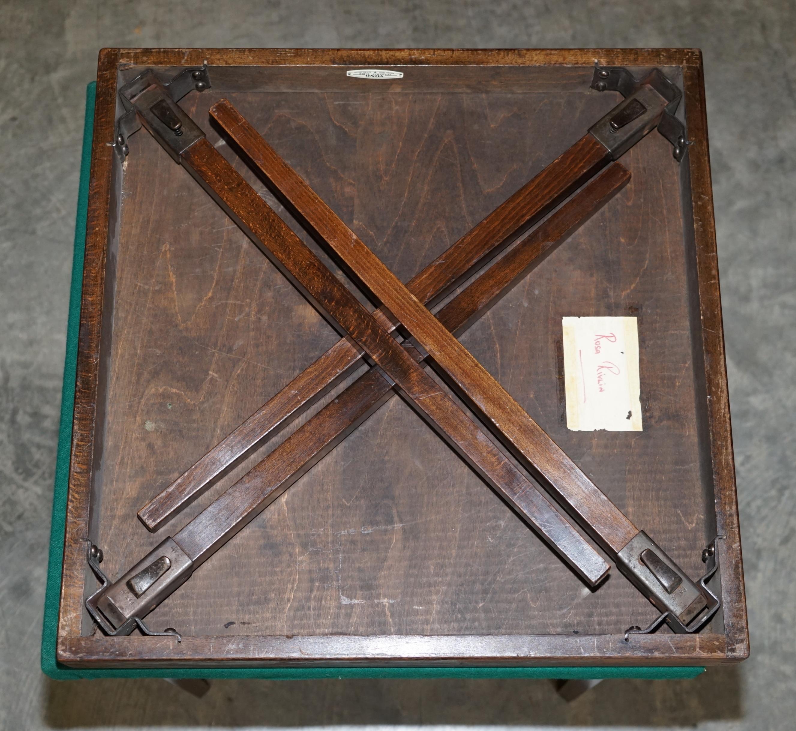 Pair of Vintage Circa 1940's Vono Folding Bridge Games Card Travelling Tables 1