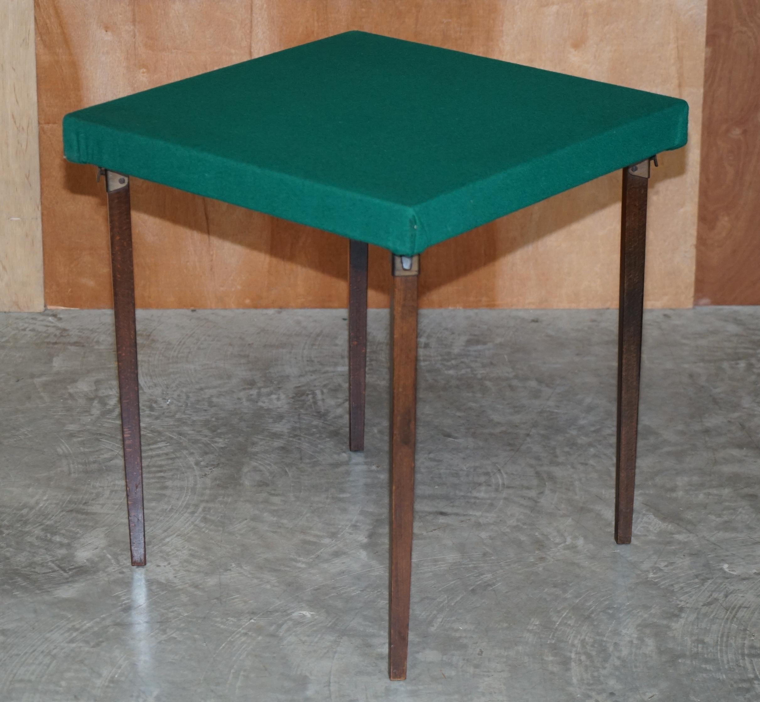 Pair of Vintage Circa 1940's Vono Folding Bridge Games Card Travelling Tables 4