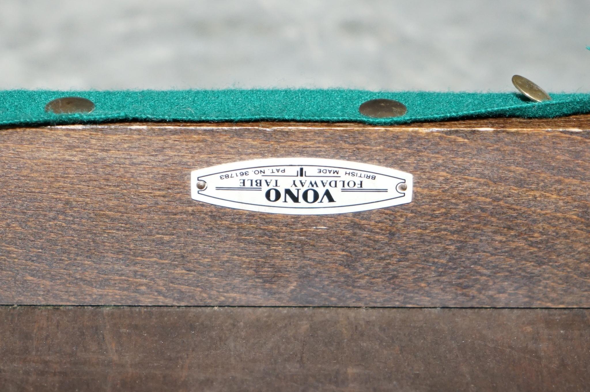 Pair of Vintage Circa 1940's Vono Folding Bridge Games Card Travelling Tables 8