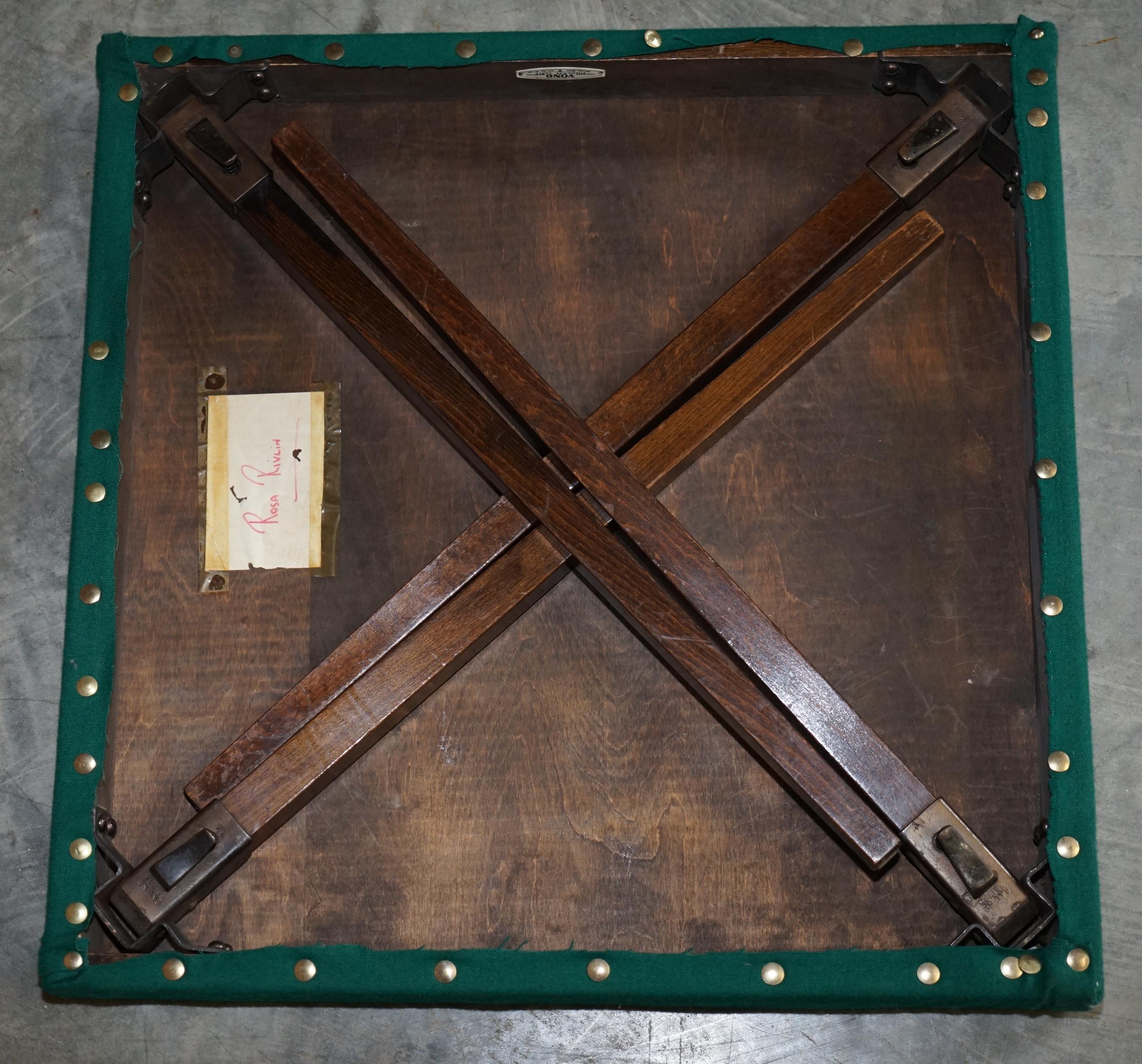 Pair of Vintage Circa 1940's Vono Folding Bridge Games Card Travelling Tables 9