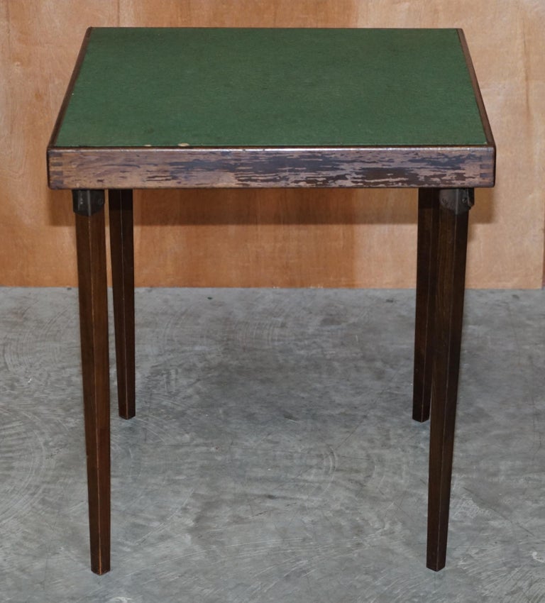 Pair of Vintage Circa 1940 s Vono Folding Bridge Games Card Travelling Tables