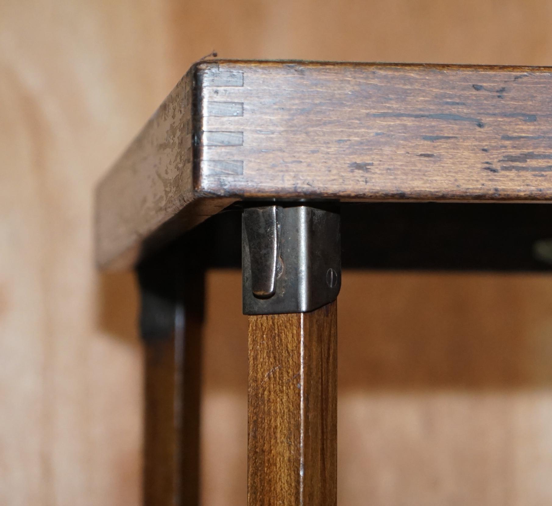 Hand-Crafted Pair of Vintage Circa 1940's Vono Folding Bridge Games Card Travelling Tables