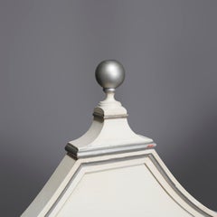 Pair of Vintage Classical Parcel Silver Gilt Twin Poster Beds by Baker