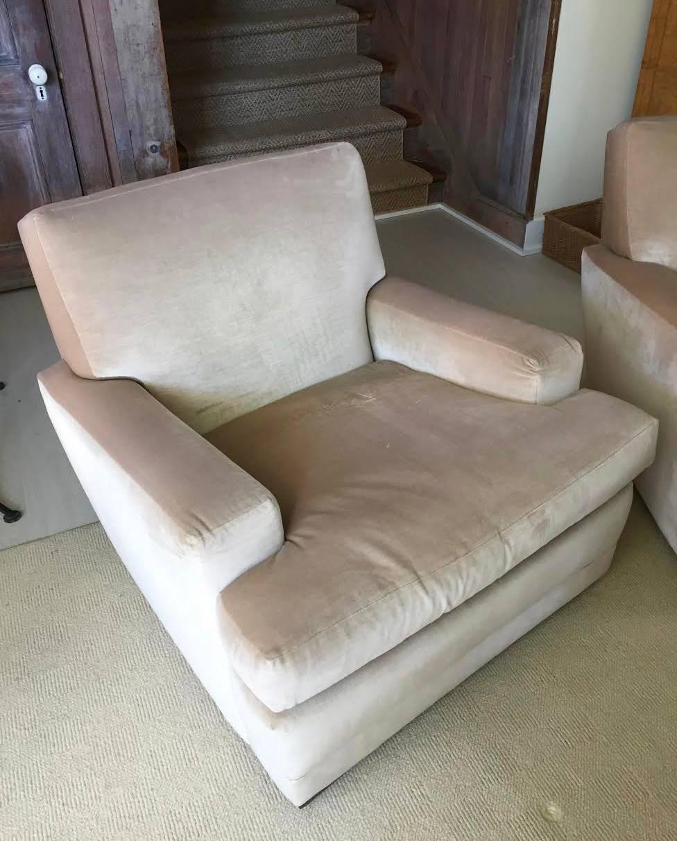Unknown Pair of Vintage Club Chairs in the Style of Jean Michel Frank