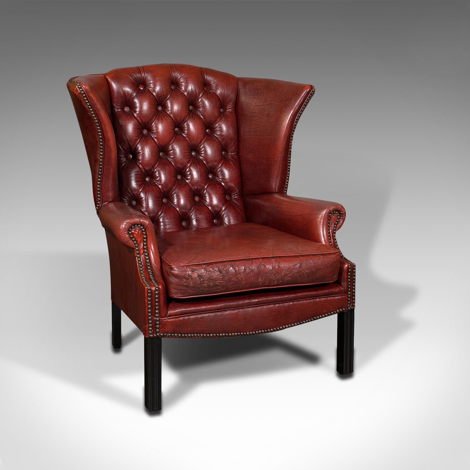 english leather chair