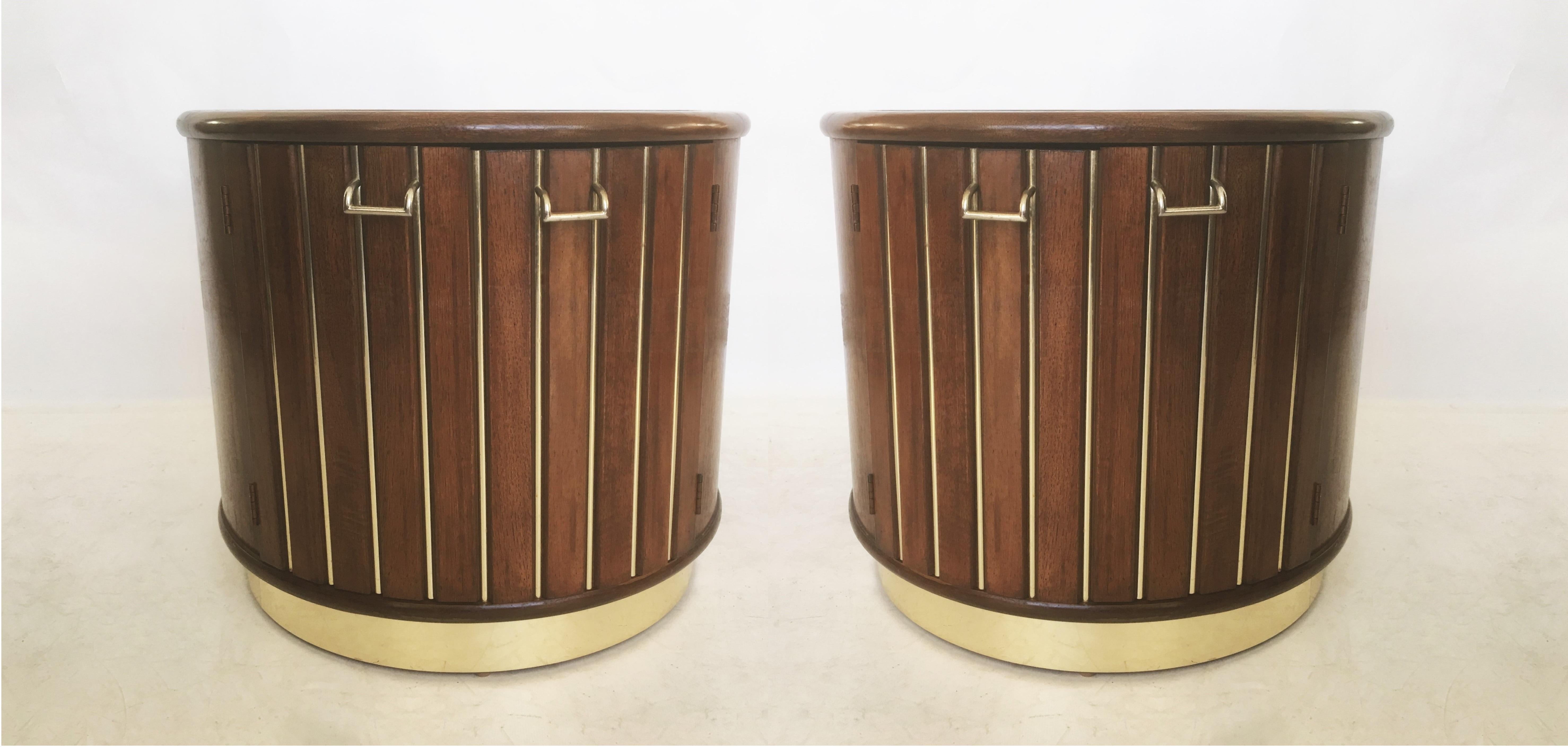 Mid-Century Modern Pair of Vintage Cocktail Bar Cabinets by American of Martinsville