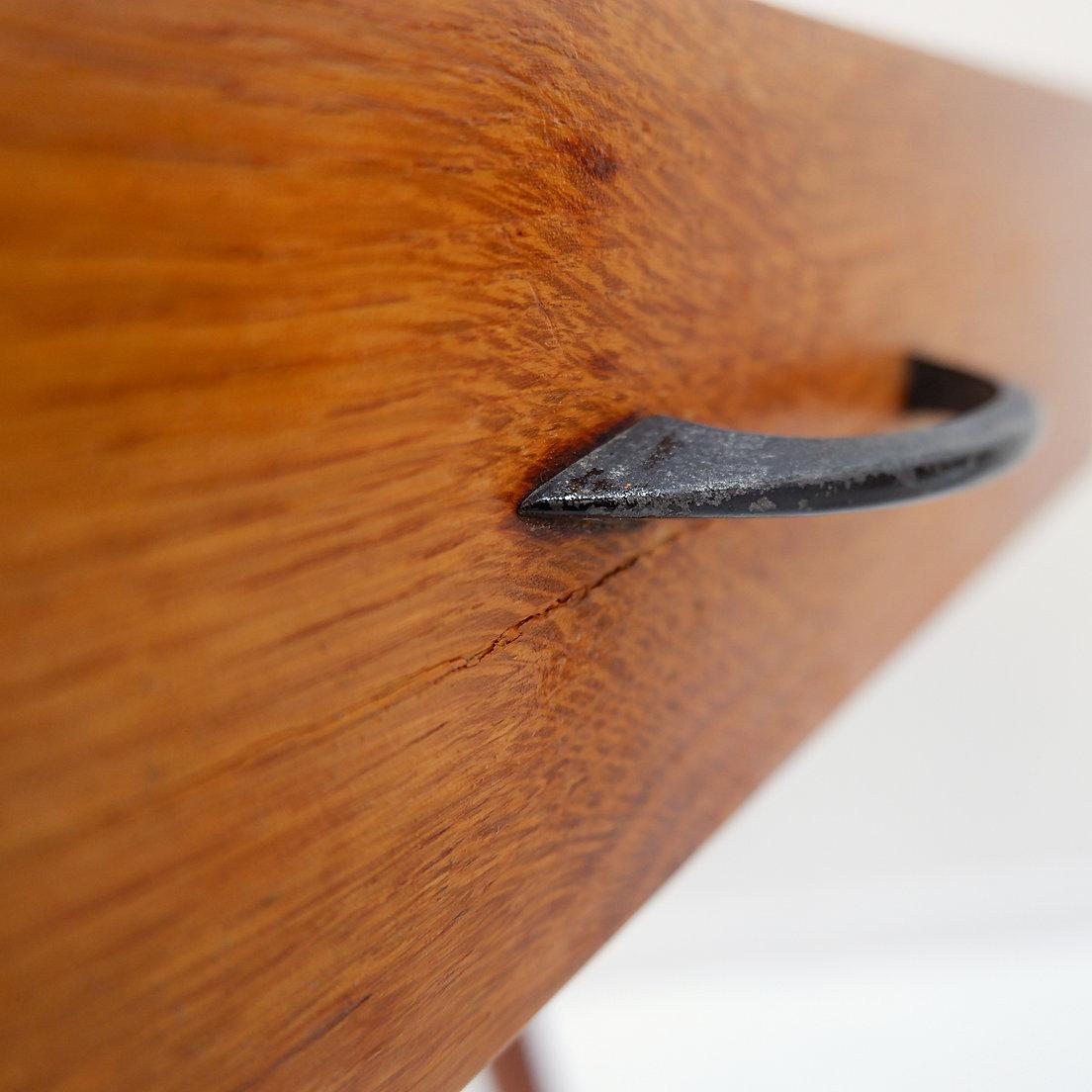 Pair of vintage compass legs bedside tables - circa 1960 For Sale 9