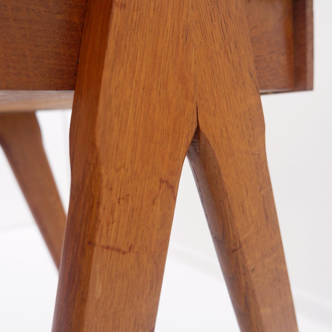 Pair of vintage compass legs bedside tables - circa 1960 In Good Condition For Sale In Linkebeek, BE