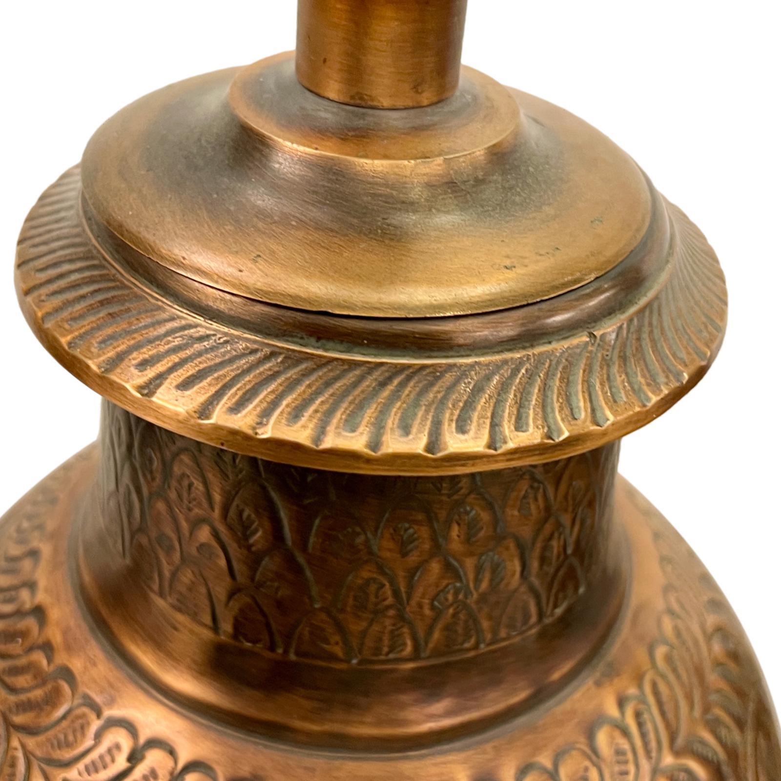 antique copper lamps