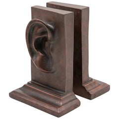 Pair of Vintage Copper-tone Ear Bookends