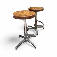 Paire de tabourets de comptoir vintage