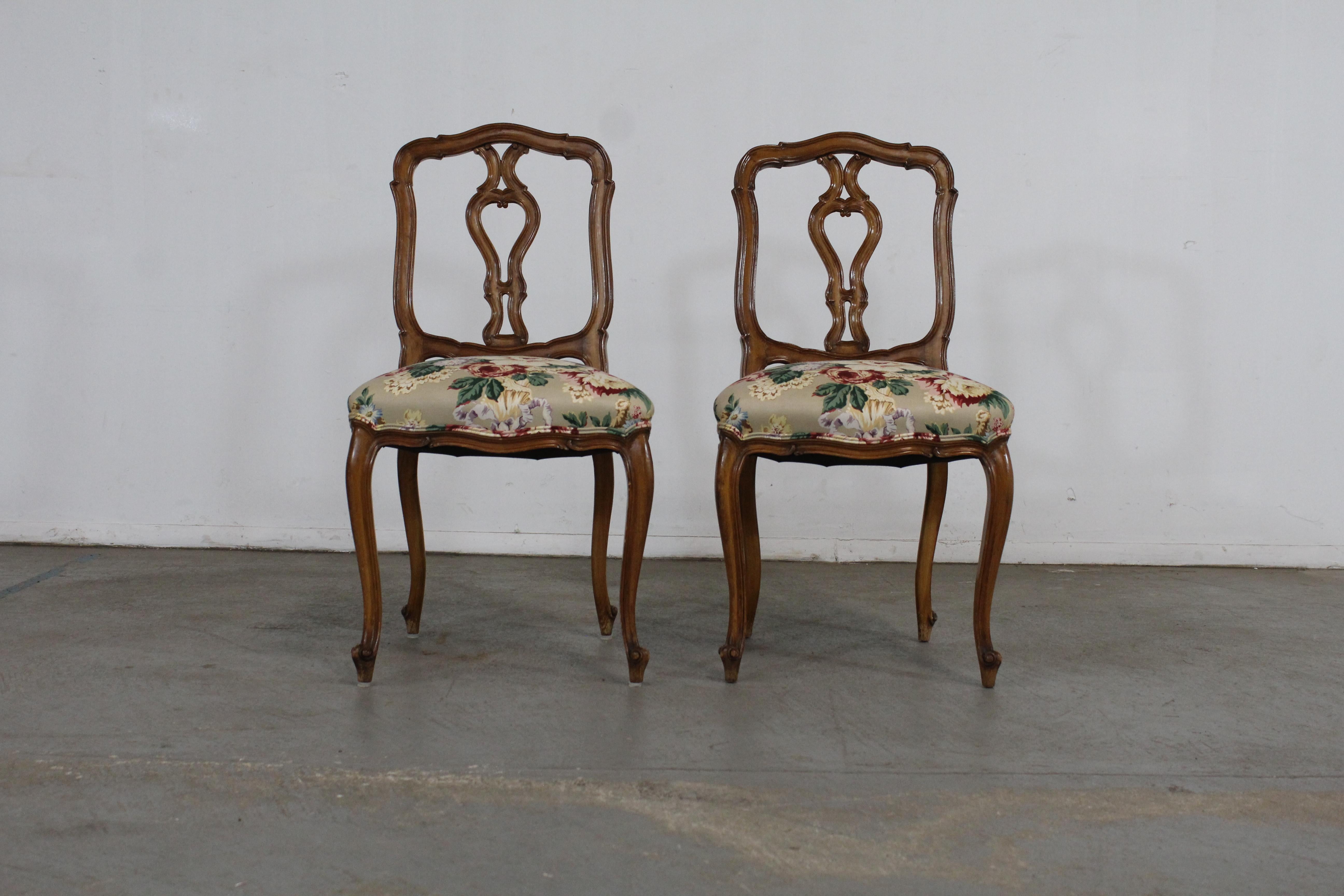 Pair of Vintage Country French Side Chairs For Sale 7