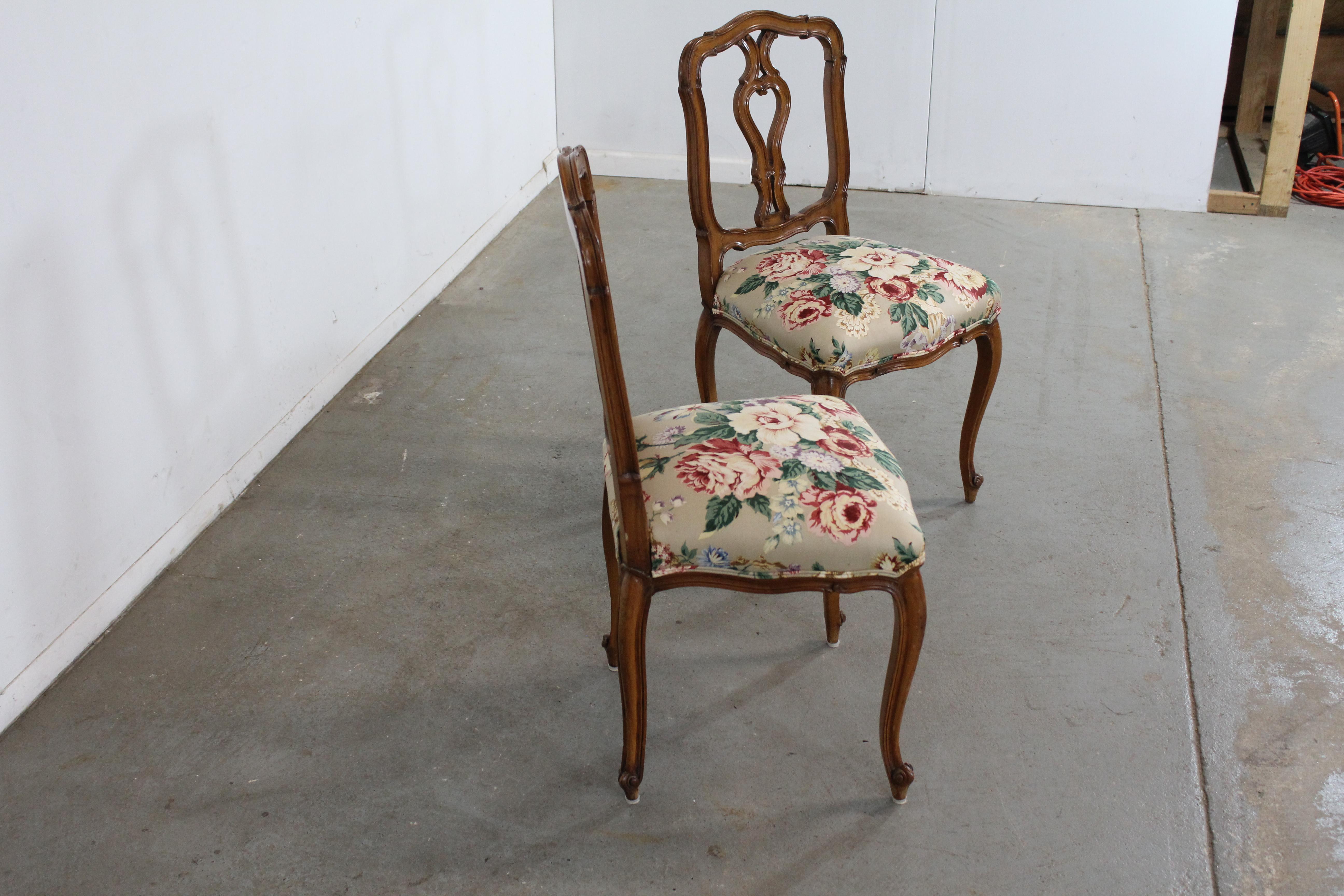 French Provincial Pair of Vintage Country French Side Chairs For Sale