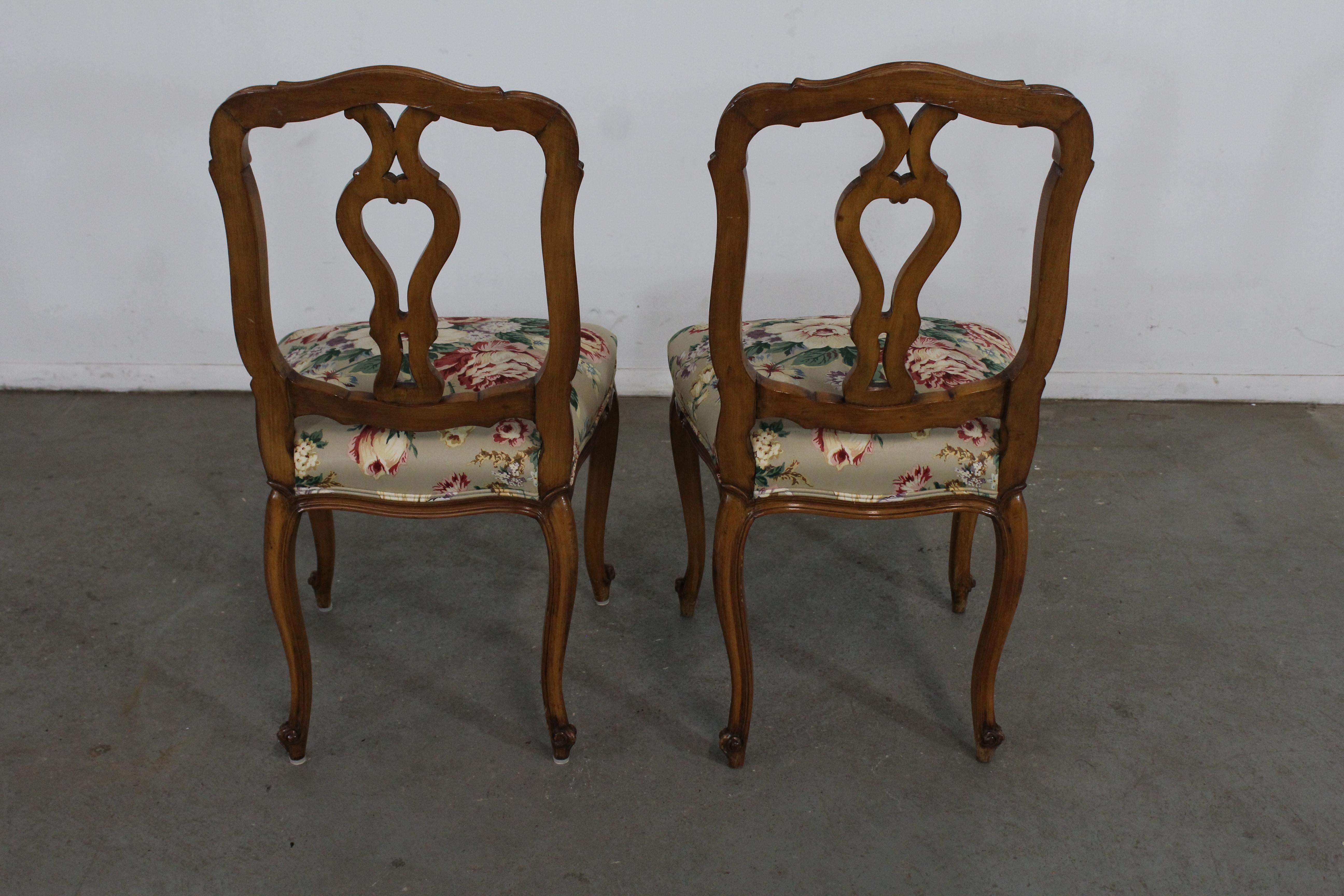 Pair of Vintage Country French Side Chairs For Sale 1