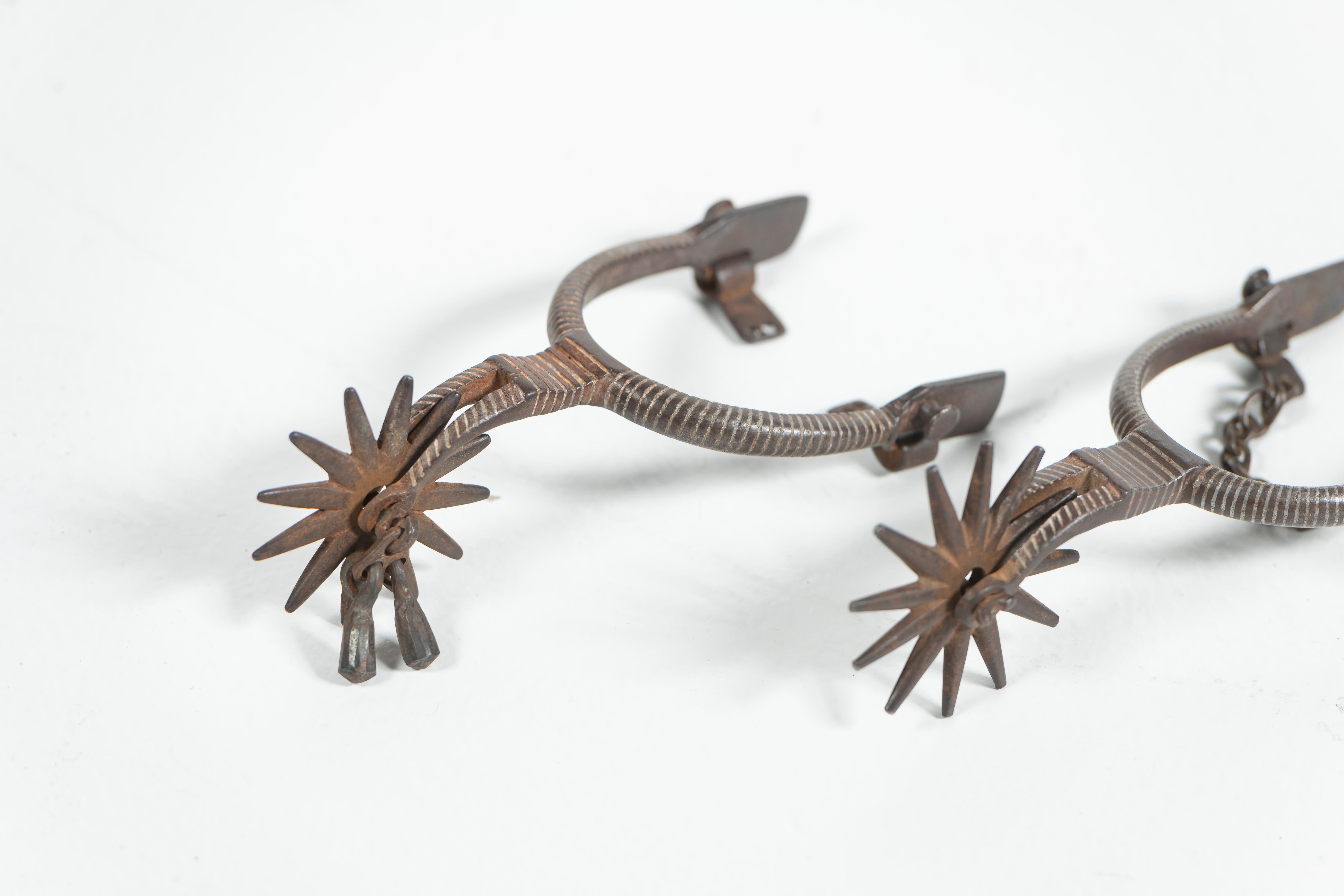 Inlay Pair of Vintage Cowboy Spurs, Mexico