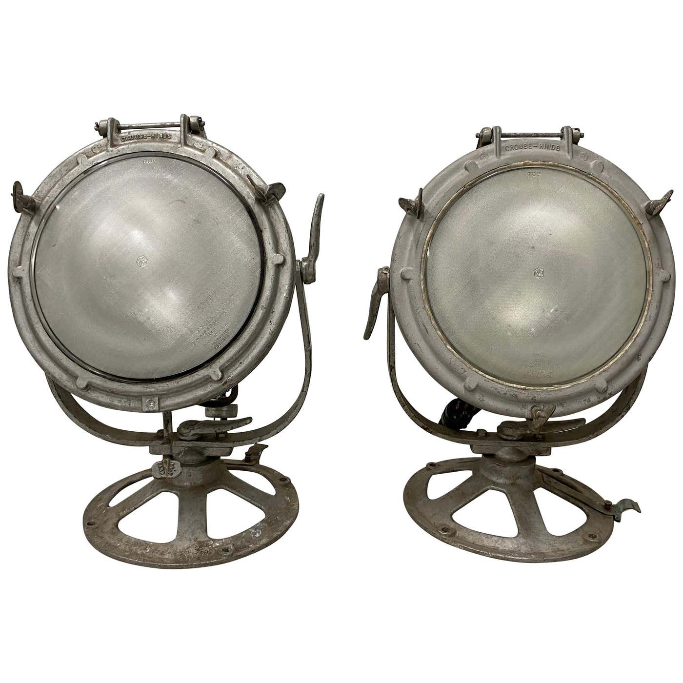 Pair of Vintage Crouse-Hinds Nautical Searchlights, circa 1930 at ...