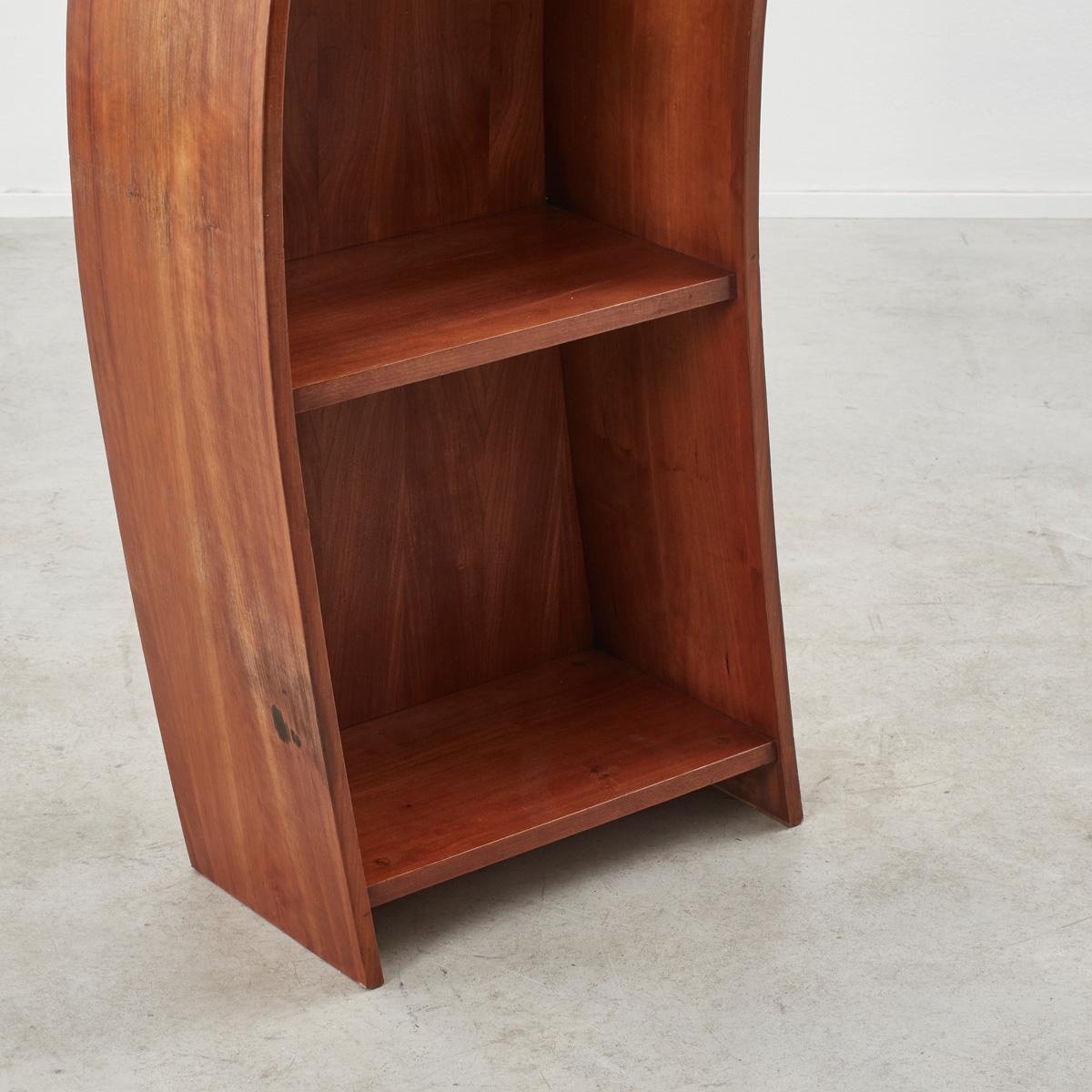 Pair of Vintage Custom Wavy Wooden Shelves, Late 20th Century 3