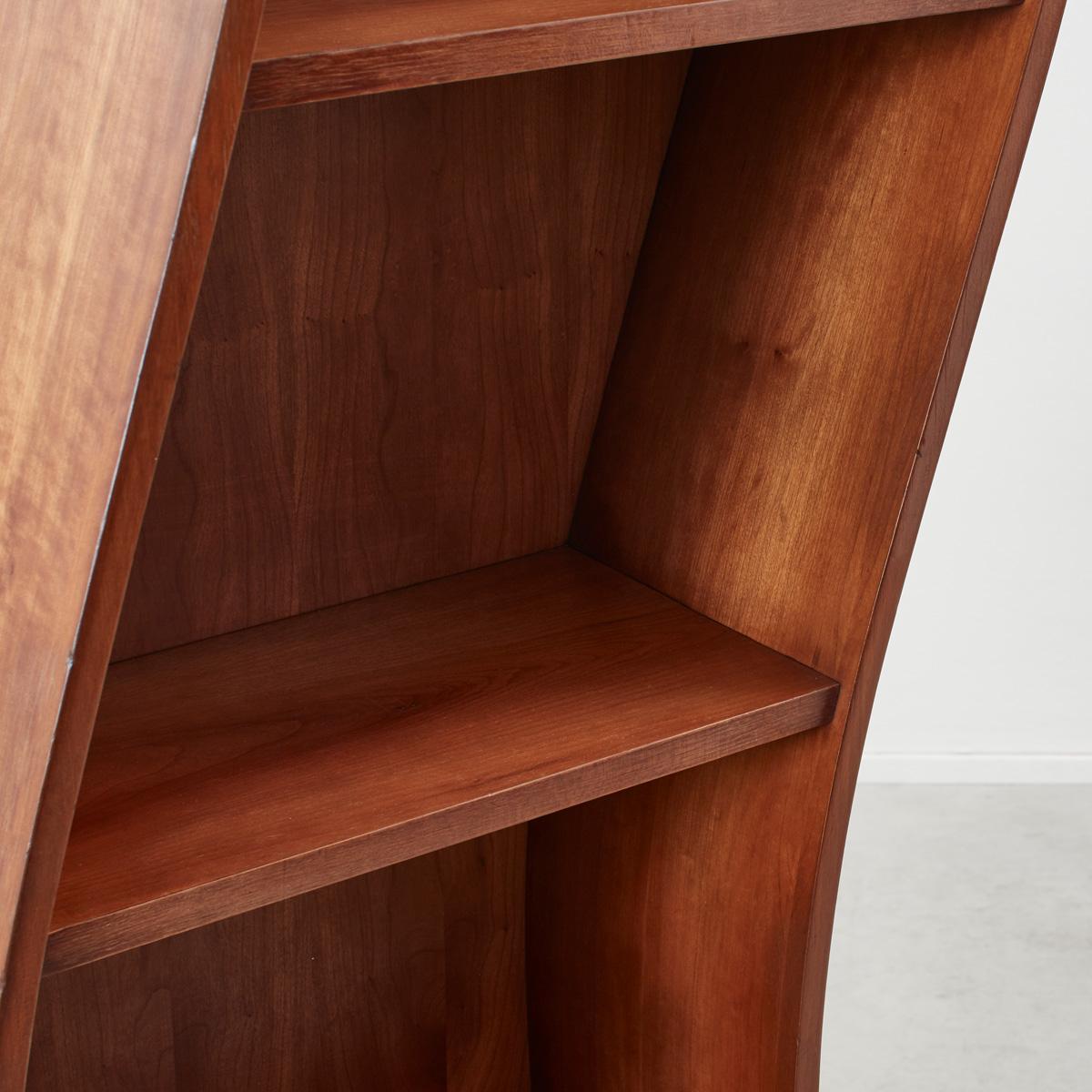 Pair of Vintage Custom Wavy Wooden Shelves, Late 20th Century 4