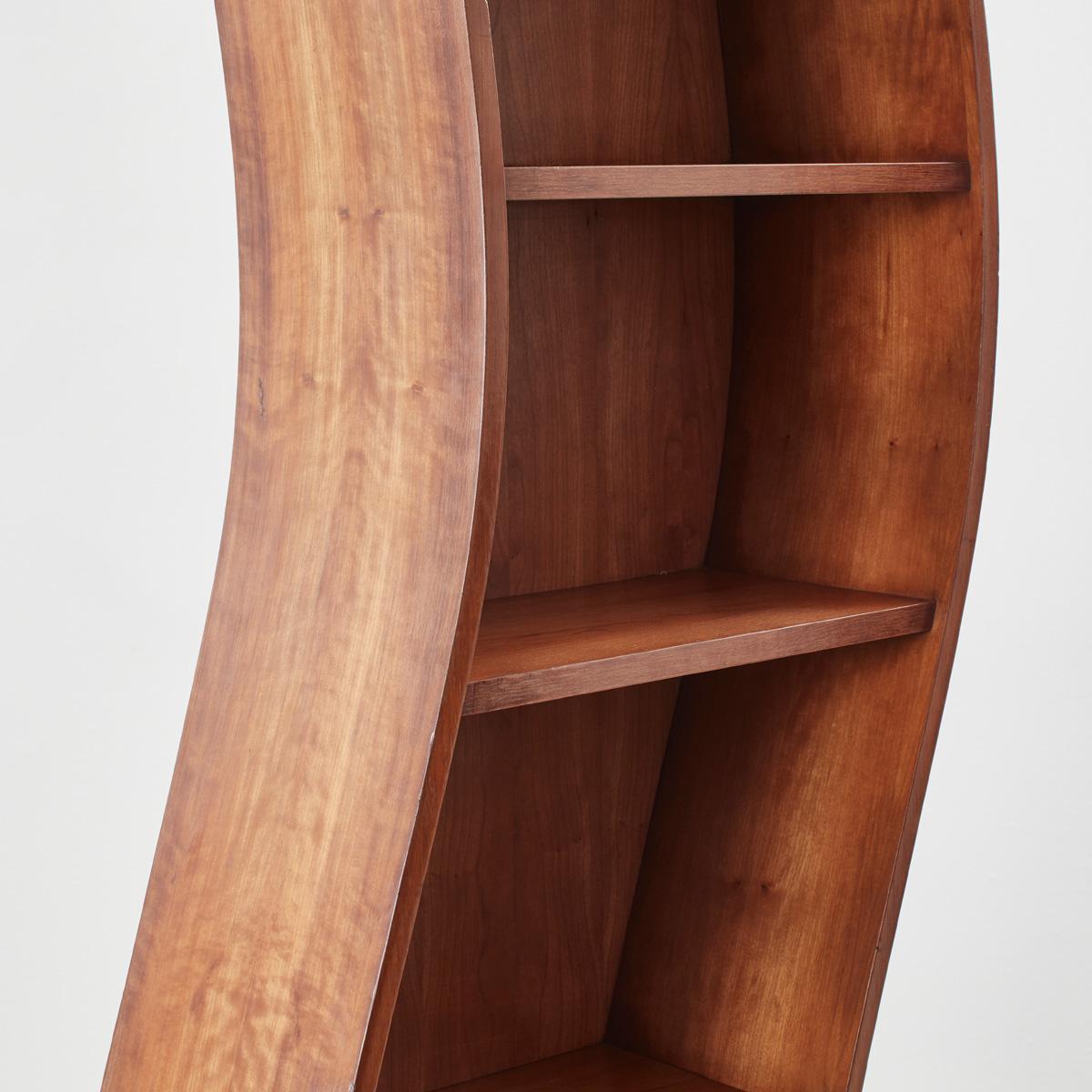Pair of Vintage Custom Wavy Wooden Shelves, Late 20th Century 5