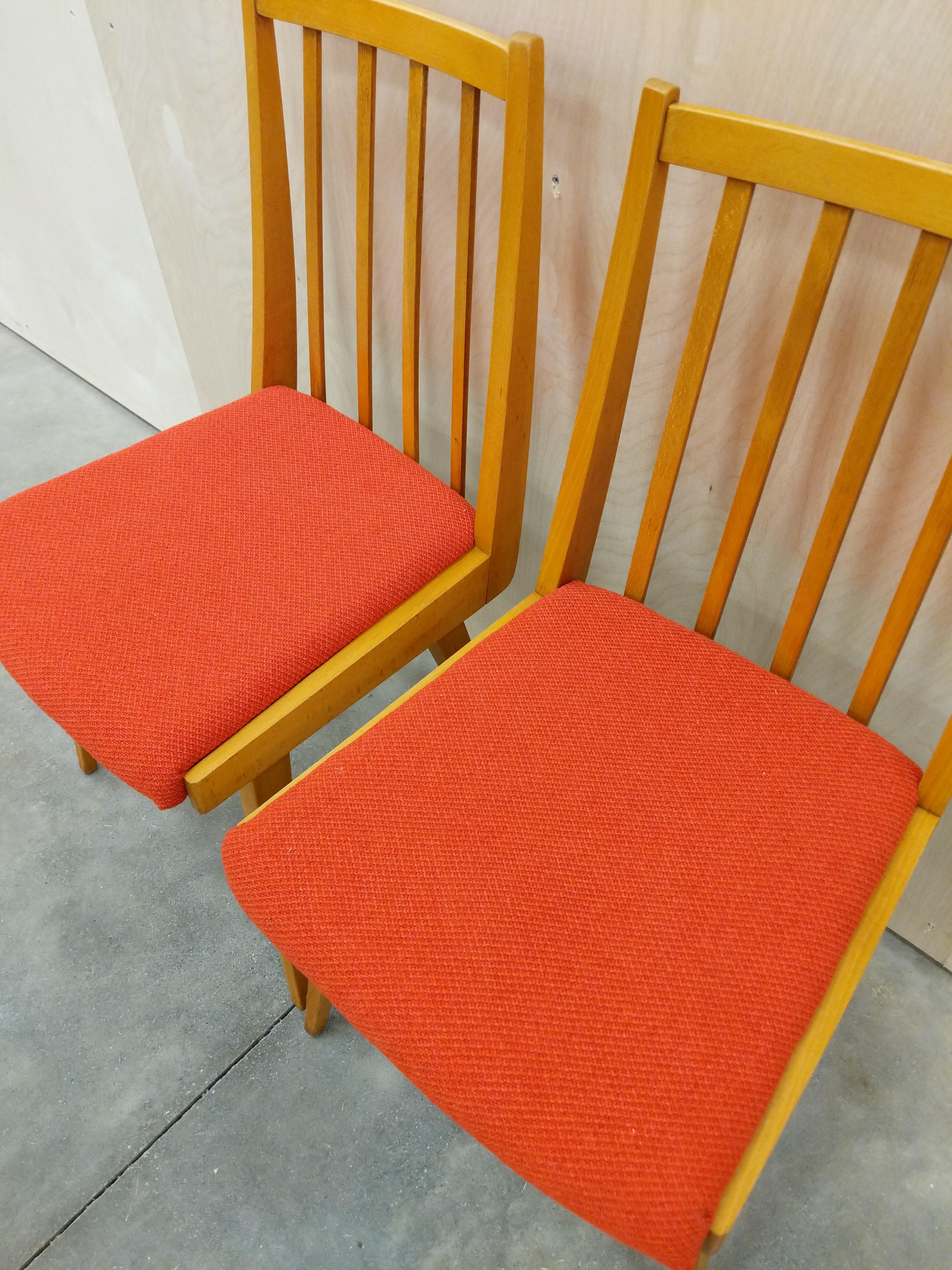 Pair of Vintage Czech Dining Chairs For Sale 1