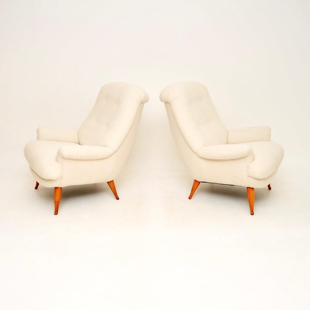 Mid-Century Modern Paire de fauteuils danois vintage par Berga Mobler en vente