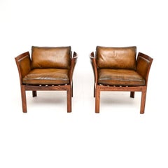 Paire de fauteuils vintage danois par Illum Wikkelso
