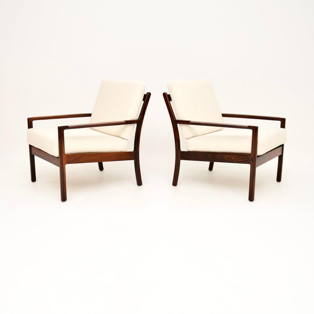 Mid-Century Modern Pair of Vintage Danish Armchairs