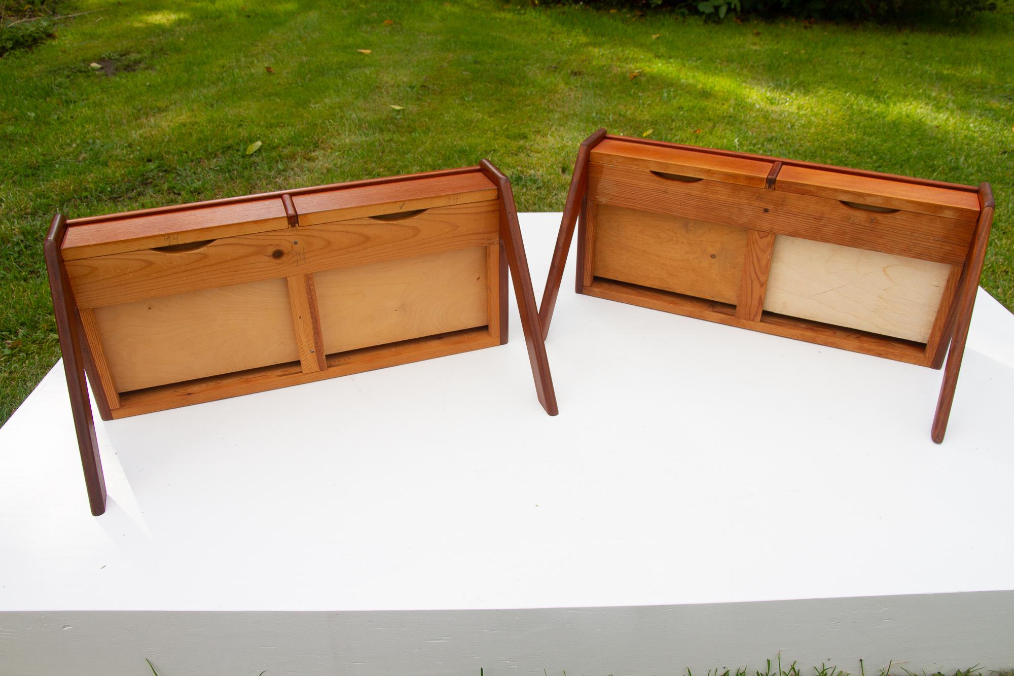 Paire de tables de chevet danoises vintage par lhom, annes 1960 en vente 9