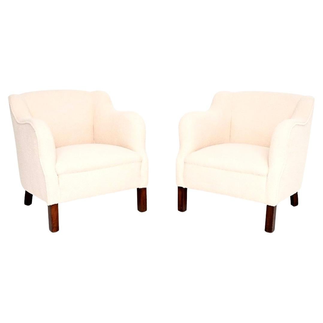 Pair of Vintage Danish Cabinetmaker Armchairs