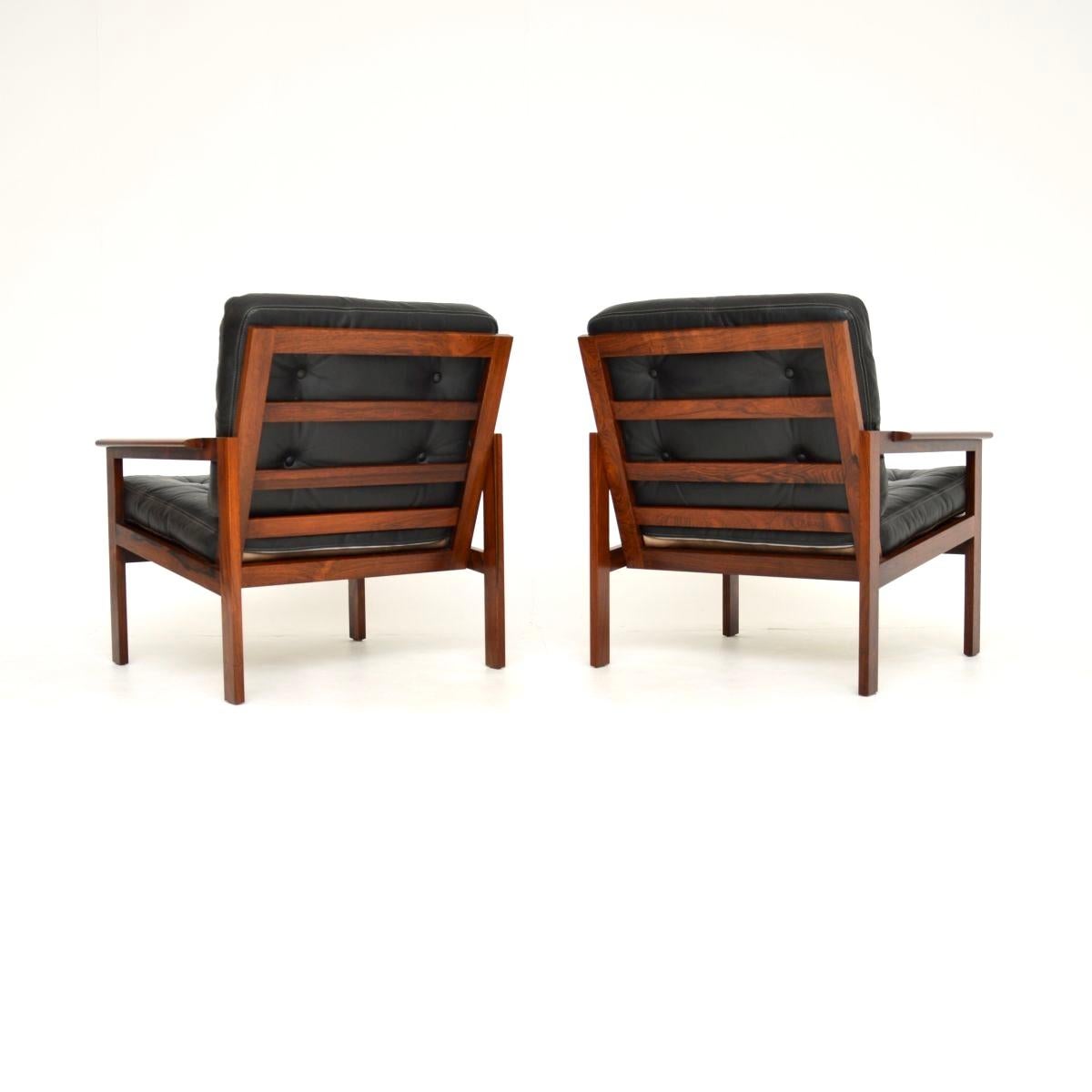 Paire de fauteuils danois vintage Capella par Illum Wikkelso Bon état - En vente à London, GB