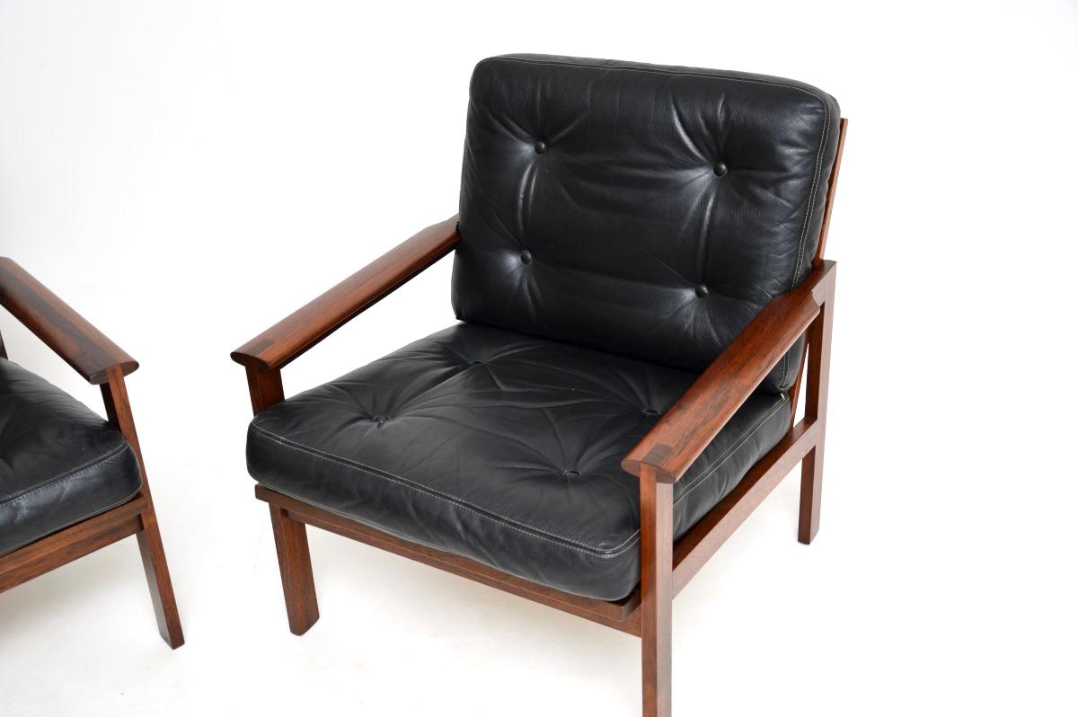 Paire de fauteuils danois vintage Capella par Illum Wikkelso en vente 1