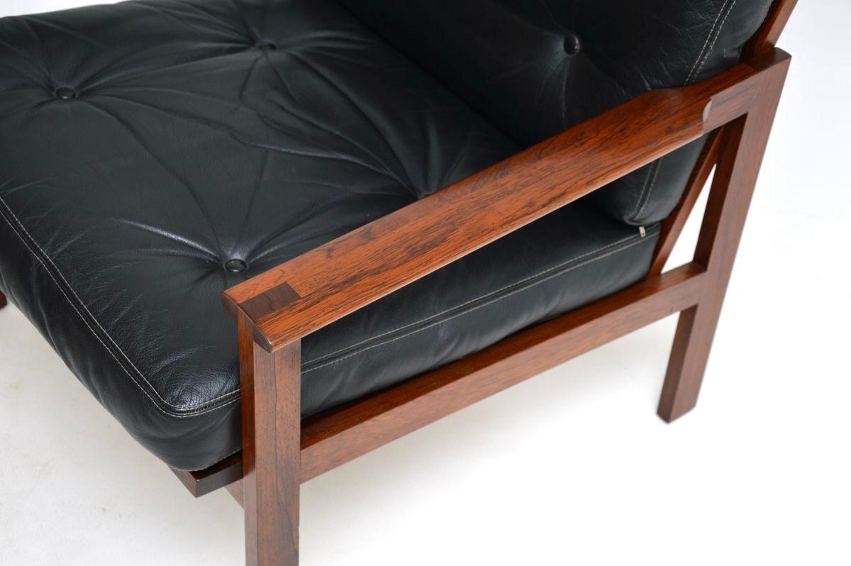 Paire de fauteuils danois vintage Capella par Illum Wikkelso en vente 2