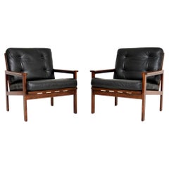 Coppia di poltrone vintage danesi Capella di Illum Wikkelso